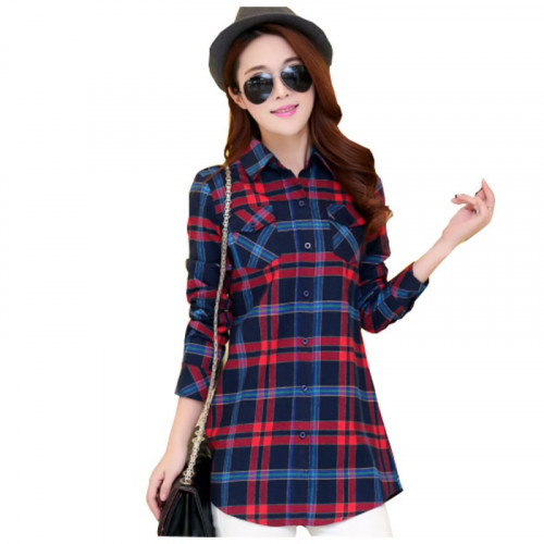 Women-Long-Paragraph-Plaided-Linen-Dark-Blue-Cotton-Long-Sleeve-Casual-Shirt-WC-109.jpg