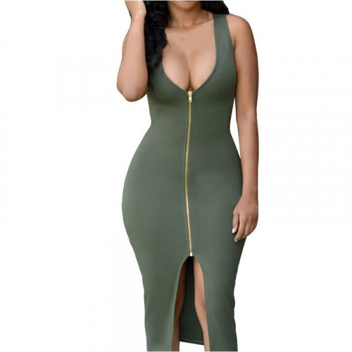 Women-New-Sexy-Fashion-Zipper-Green-Sleeveless-Hip-Pencil-Skirt-Dress-WC-135GN.jpg