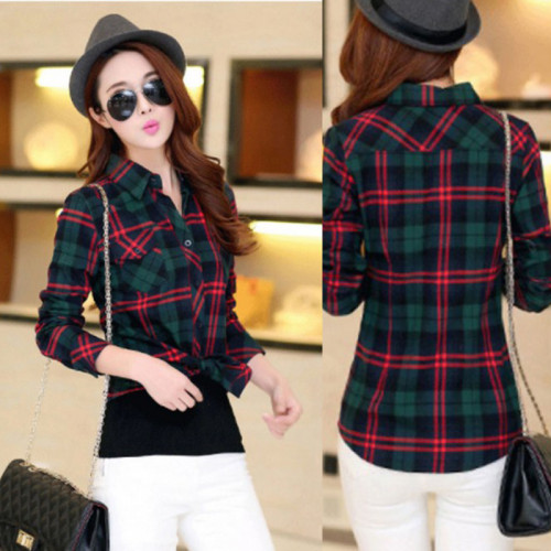 Women-Paragraph-Checkered-Lines-Green-Cotton-Casual-Shirt-WC-115gr.jpg