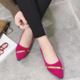Women-Pointed-Pink-with-Gold-Ribbon-Flat-Suede-Shoes-IsfVxNkjzP-800x800