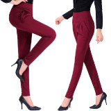 Women-Red-Real-Shot-Casual-Harem-Pants-Spring-and-Autumn-Trousers-WC-151RD
