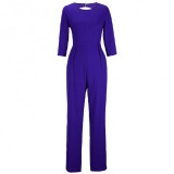 Women-Summer-Blue-Sexy-Leak-Back-Jumpsuit-Trousers-Dress-WC-143BL