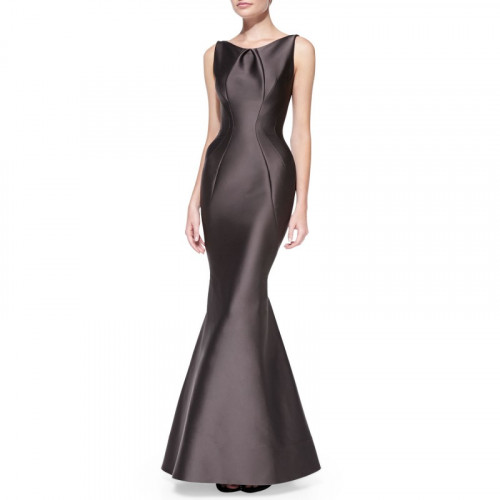 Women high-end Round Neck Sleeveless Seamed Mermaid Gown Dress WC-122