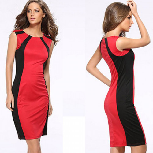 Womens-Fashion-Red-Color-Round-Neck-Pencil-Bodycon-Skirts-WC-25.jpg