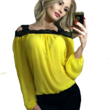 Womens-Fashion-Wind-Long-Sleeve-Cotton-Yellow-Color-Shirt-WC-07Y