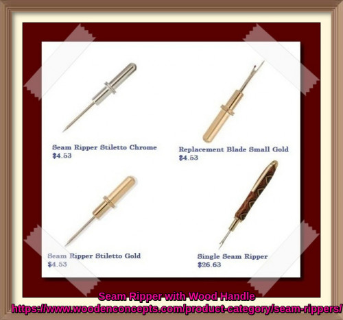 Work on loose threads anywhere on the go with personalized wood handles seam ripper kit, single and double seam ripper; small enough to fit in your pocket at the best price.
https://www.woodenconcepts.com/product-category/seam-rippers/