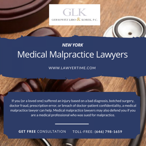 If you or a loved one has suffered serious personal injuries due to medical malpractice, you need to hire a lawyer as you may be entitled to monetary compensation. Schedule a complimentary consultation with one of our Medical Malpractice Lawyers New York City, please call Gersowitz, Libo & Korek, P.C. at 1-646-798-9355 or Visit: https://www.lawyertime.com/practice-areas/medical-malpractice/