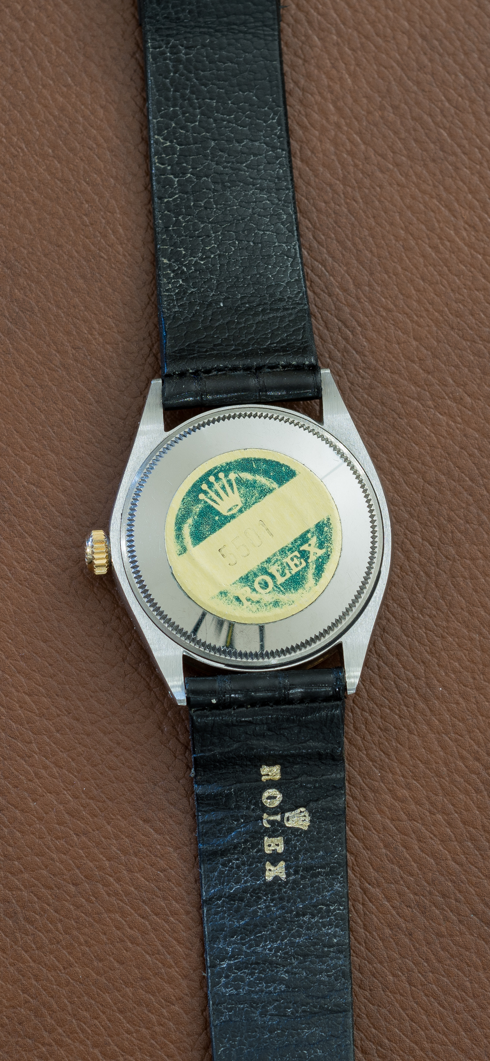 Rolex sticker on online back