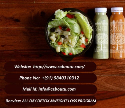 Looking Diet recipes & Healthy Foods? Contact Caboutu for Best Diet Plan For Weight Loss: Vegetable juice, Green & Vegetable Cold Pressed Juices, Smoothies, Salads & Soups, Almond Nut Milk, Probiotics. 

Popular Packages :

Weight Loss
All day detox
Liquid cleanse
Nutritionally balanced Meal
Stay healthy.


Services: We have answer for 

1. What can I eat to lose weight in 2 weeks?
2. How can I lose weight fast?
3. Diet Plan for Weight Loss



Contact us for more details...!!!


Website:  http://www.caboutu.com/
Phone:  +(91) 9840310312
Mail Id: info@caboutu.com