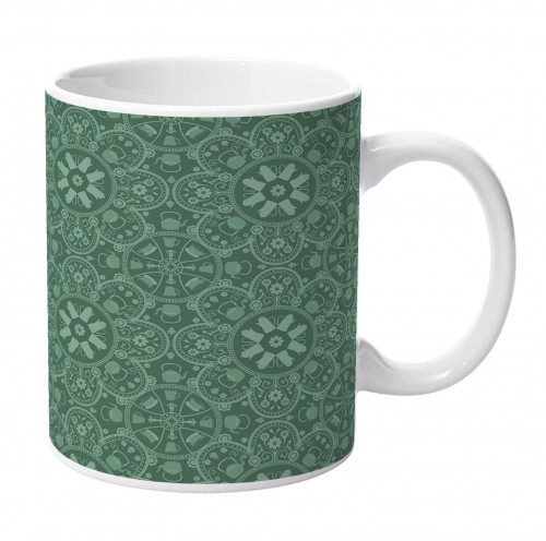 enamel green cup front