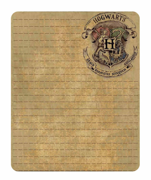 hogwarts notepadmousepad