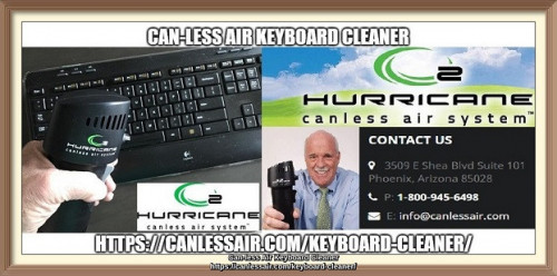 Use can-less air keyboard cleaner for removing dust, crumbs from your computer keyboard. For more details, visit our website, shorturl.at/rxzTV