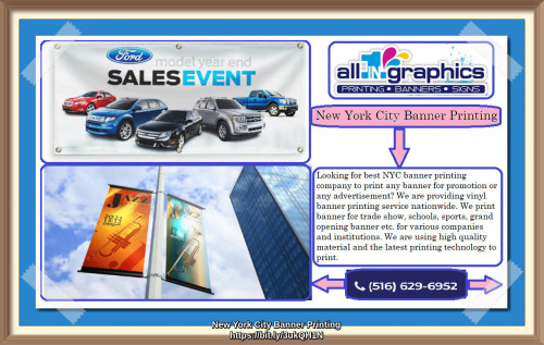 Looking for best NYC banner printing company to print any banner for promotion or any advertisement? We are providing vinyl banner printing service nationwide. We print banner for trade show, schools, sports, grand opening banner etc. for various companies and institutions. We are using high quality material and the latest printing technology to print.
https://bit.ly/3iudXF7