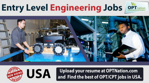 Optnation.com is an Online job portal for OPT Students. Get hired for entry level engineering Jobs in USA. View and Apply to the best entry level engineering jobs in the USA.
