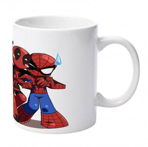 spidey and deadpool cup front