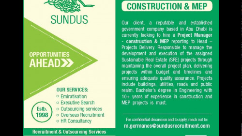 As one of the leading recruitment agencies in Dubai, Sundus can help you realise your professional potential. We are dedicated to connecting the right candidates with the right roles, benefitting thousands of job seekers and workplaces around the country.https://sundus.jobs/